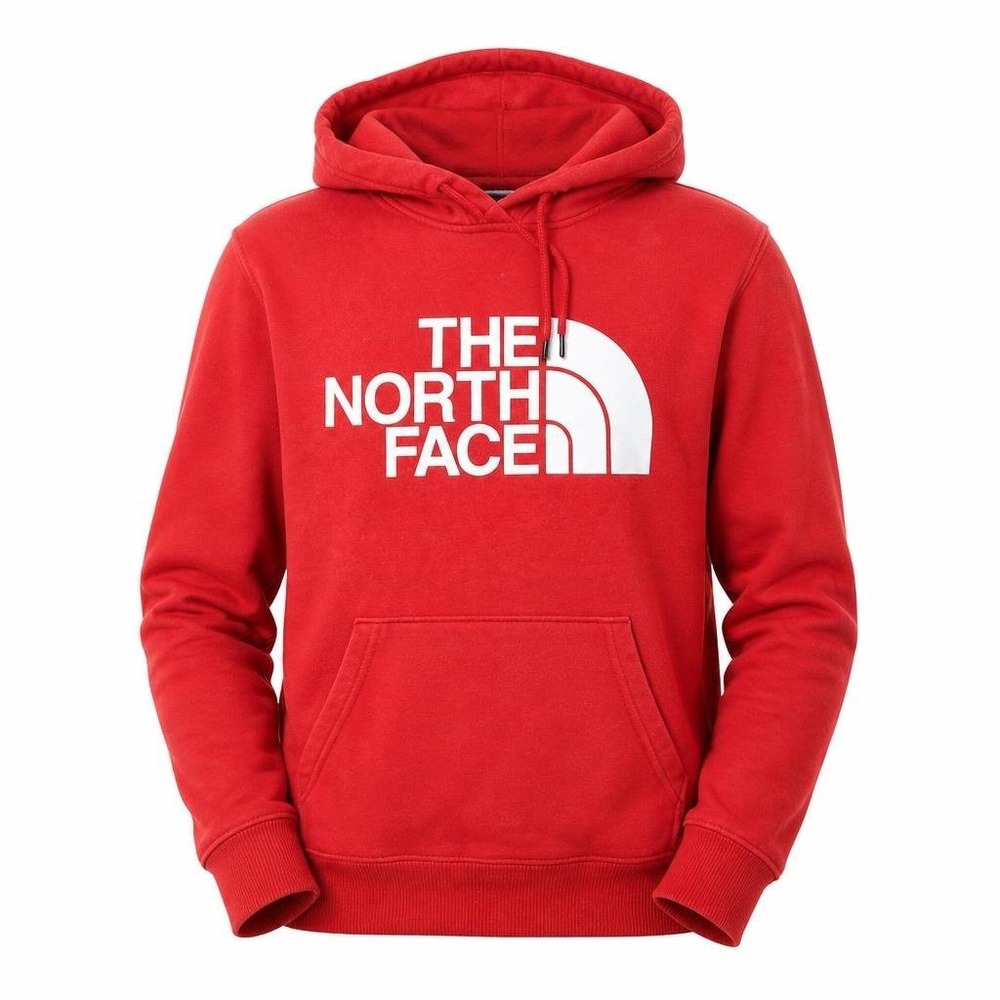 North Face Hoodie Mens S Red Pullover Hooded Sweatshirt Logo Gorpcore Preppy